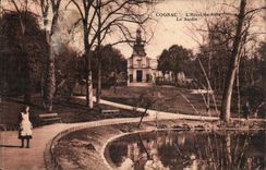 Cognac CPA the town hall the garden