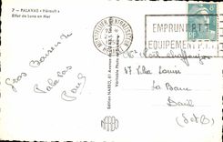 Palavas MODERN CARD Effect of the moon in sea