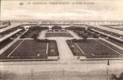 Deauville CPA flowered Beach the garden of the casino