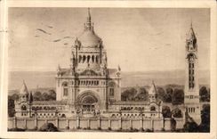 Lisieux CPA Basilika-Ansicht des Projektes