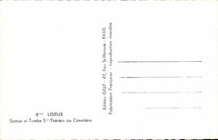 Lisieux CPA die Basilika Statue und die Falle Co Therese zum Kirchhof