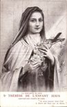 CPA Therese des Kindes Jesus Lisieux das sein Kruzifix von Rosa bedeckt