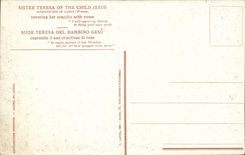 CPA Therese des Kindes Jesus Lisieux das sein Kruzifix von Rosa bedeckt