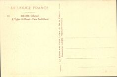 Reims CPA the church Saint Remi Western Southern Face