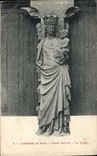Reims CPA Cathedral Large gate the virgin