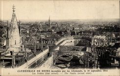 Krieg Reims-CPA von 1914 das gesetzte Feuer der Kathedrale bis zum zum Deutsche 19 September 1914