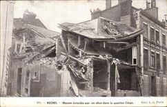 Haus ecroulee Reims-CPA durch ein Oberteil in Ceres Bezirk