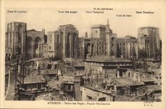 Avignon CPA Palate of the Popes Western Frontage