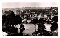 Limoges CPA panorama of the three bridges Saint National Amrtial and the viaduct