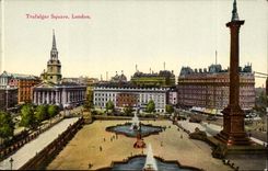 The United Kingdom Trafalgar Public garden London London CPA