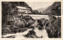CAuterets CPA Hotel der Brucke von Spanien und von Brucke