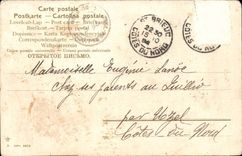 CPA Peinture chariot tire par des chevaux