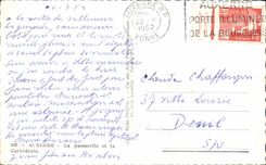 Auxerre CPA the footbridge and the cathedral