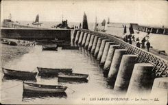 Sables d'Olonne - Piers - Boot - CPA