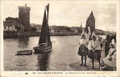 Sables d'Olonne - der Kanal und der Aufsatz von Arundel - Boot - CPA