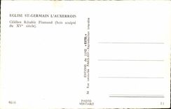 Auxerre - Church German St Auxerois Celebre Flemish retable wood carves - CPA