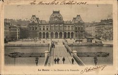 Le Havre - die Borse und der Steg - CPA