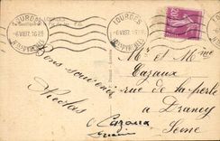 Lourdes - the Basilica and the Peak of Jer - sheep CPA