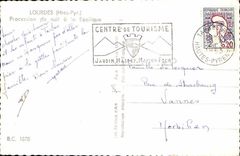 Lourdes CPA Procession of night to the basilica