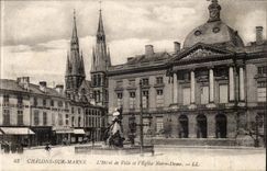 Trawl-nets on marl CPA Town hall and Notre Dame church