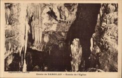 CPA Cave of Dargilan CPA Entrance of the church