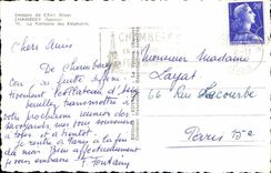 Chambery CPA the fountain of the Elephants