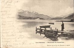Annecy Lake CPA Panorama of the big lake