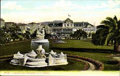 Nice - Gardens of the Palm trees and the Casino - CPA
