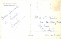 Mantes on the Seine CPA the new public garden