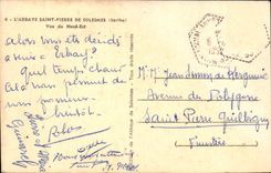 CPA Saint Pierre Abbey of Solesmes Seen of North East