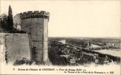 CPA Ruinen des Schlosses der Coudray Umdrehung von Boissy Wien und das Brucke D ela Nonnain