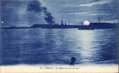 Toulon CPA roads with the moonlight