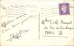 Sande von olonne CPA der Strand gesehen vom roten Scheinwerfer (Leuchtturm)