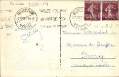 Sande von olonne CPA der Damm und der Strand