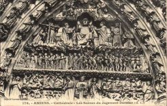 Amiens CPA the cathedral Scenes of the Last Judgment