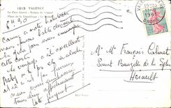 Valence CPA the park Jouvet Ruines of Crussol Places Republic the Rhone