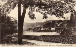 Besancon CPA Seen from of the walk Micaud Stopping and citadel