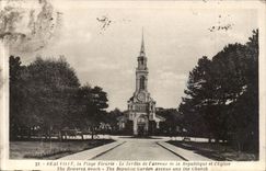 Deauville - the Flowered Beach - the Garden of 'Avenue of the Republic and the Church - CPA