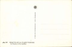 Deauville - the Flowered Beach - the Casino and Gardens - CPA