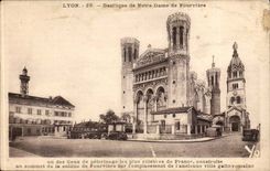 Lyon - Basilika von Notre Dame de Fourviere - CPA