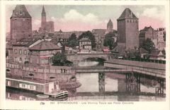 Strasbourg CPA the old women towers with the covered bridges