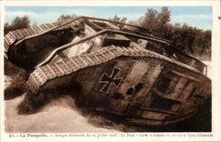 CPA Pompelle Attacks German of July 15th 1918 the Lotte tank