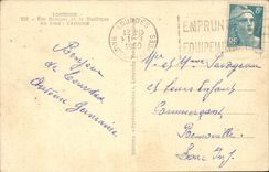 Lourdes - Slopes of the Basilica At the bottom - CPA