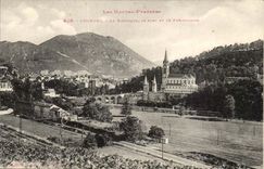 Lourdes - the Basilica - Fort and the Funicular - CPA