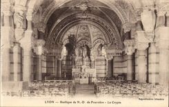 Lyon - Basilica of Notre Dame de Fourviere the Crypt - CPA