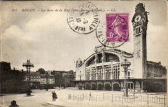 Rouen CPA Train station of the Green street (Dervaux)
