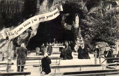 Lourdes CPA the prayer with the feet of the virgin