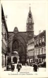 Perpignan CPA La cathedrale et la place Gambetta
