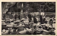 Lourdes Sick CPA in front of the cave
