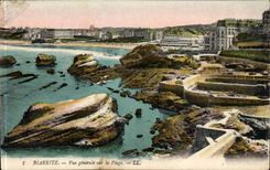 Biarritz CPA Vue generale sur la plage